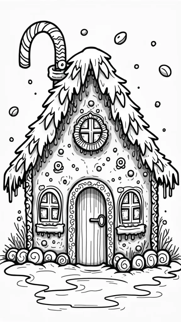 gingerbread house coloring pages free